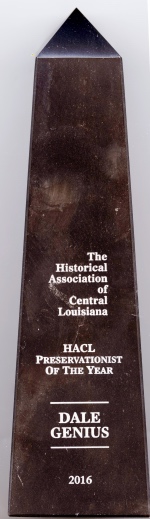 Dale Genius Honored as Central Louisiana Preservationist of the Year